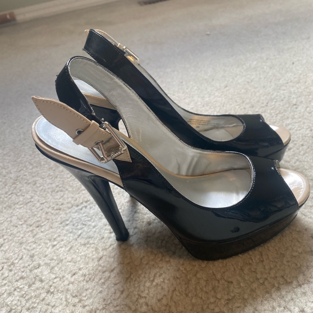 Guess Peep-Toe Platform Pumps